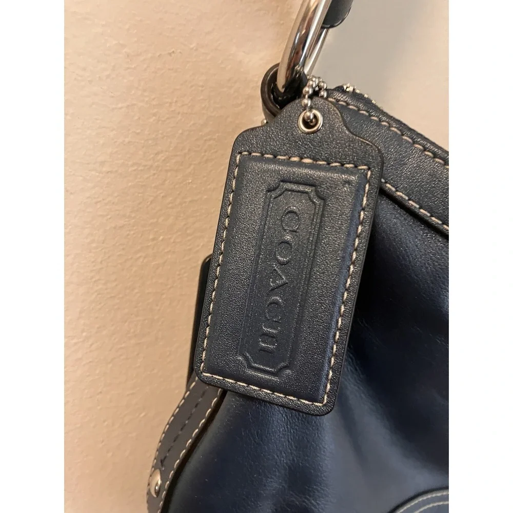 Coach Purse F19729 Park East West Duffle Blue Leather Convertible NWOT Hang Tags